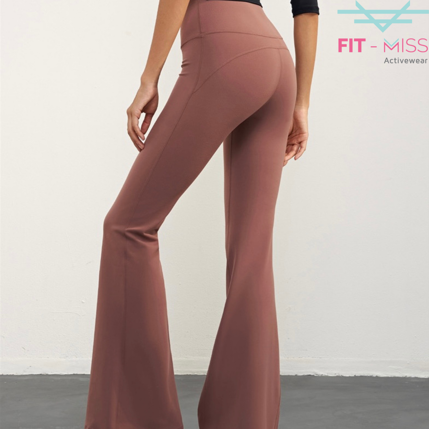 FlareFlow Active Leggings - Brown