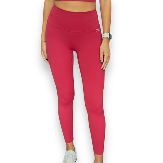 Seamless Front Basic Leggings - Burgundy