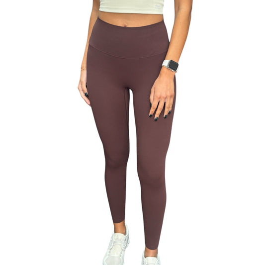 Seamless Front Basic Leggings - Chocolate