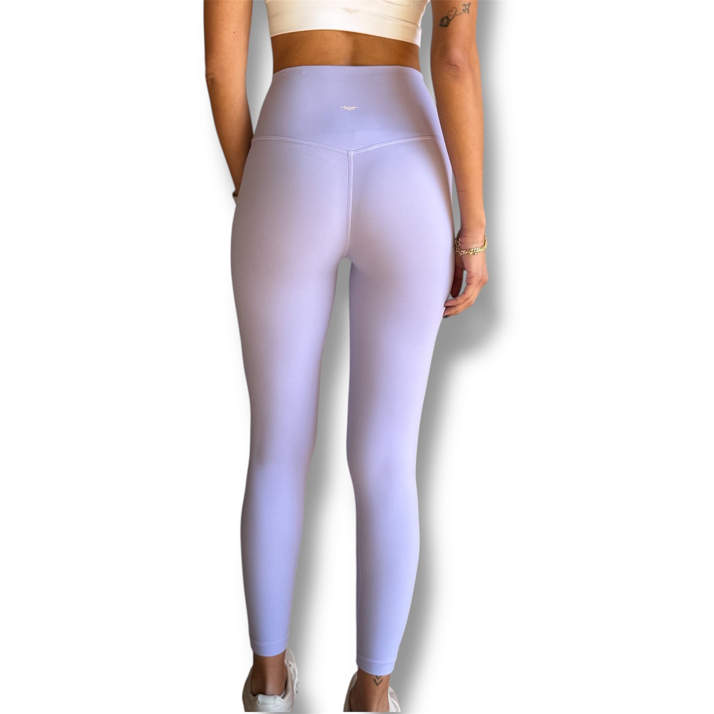 Seamless Front Basic Leggings - Lavender