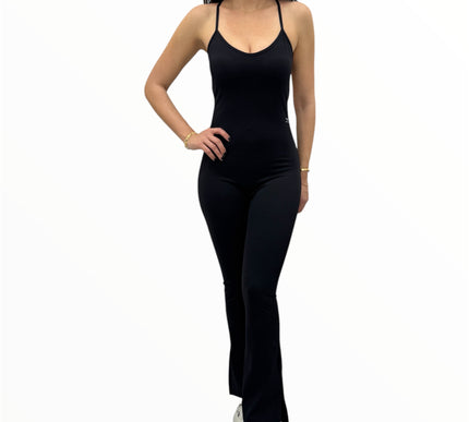 Infinity Flare Jumpsuit - Black