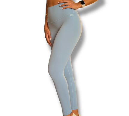 Seamless Front Basic Leggings - Crisp Horizon