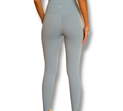 Seamless Front Basic Leggings - Crisp Horizon