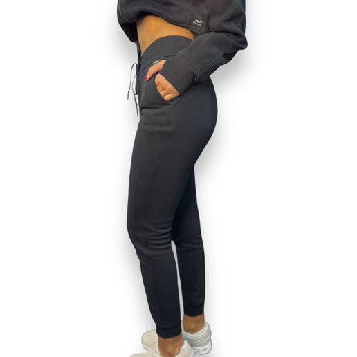 Fitted Fleece Joggers - Black
