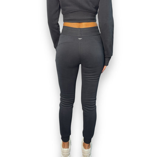 Fitted Fleece Joggers - Black