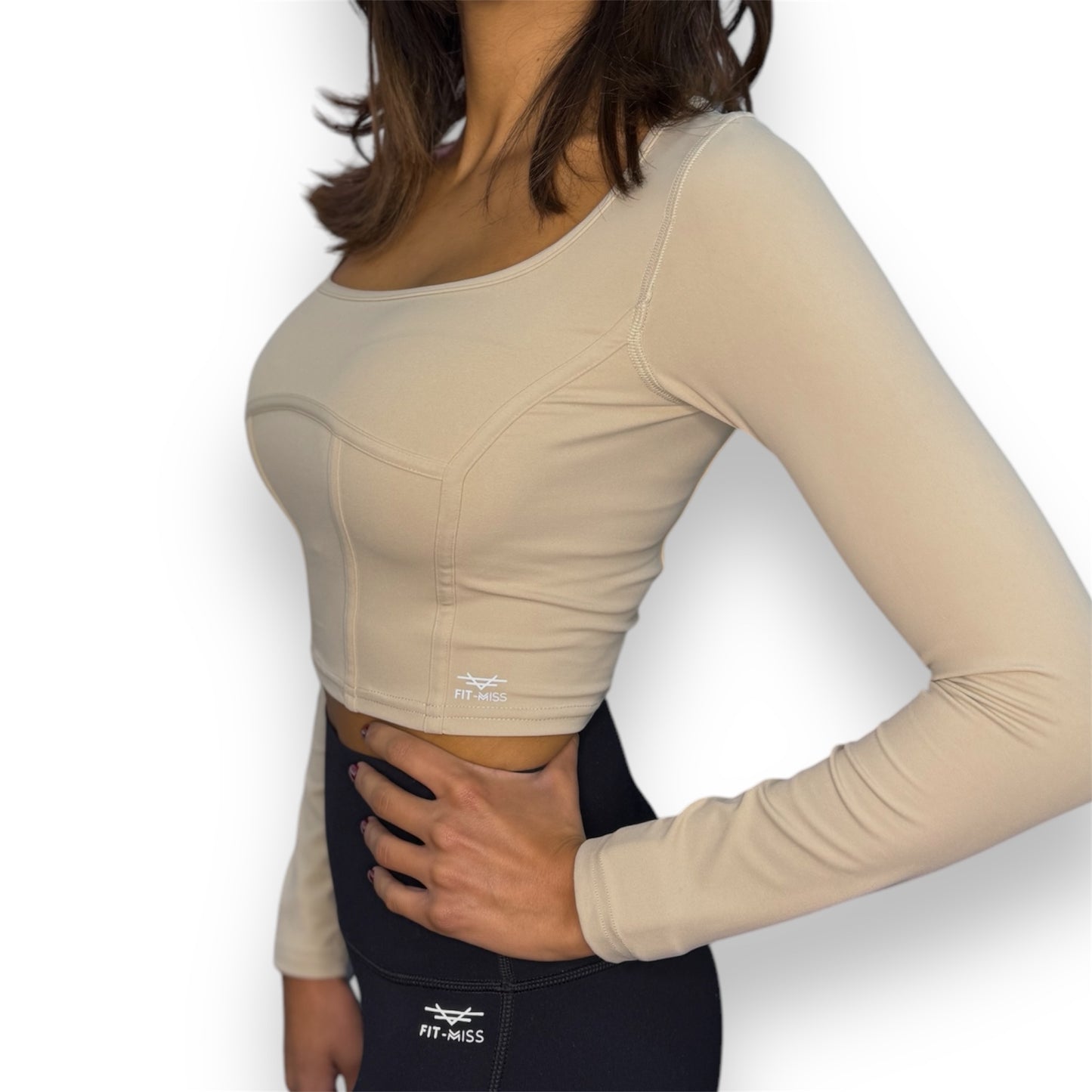 Contour Crop Top - Ecru