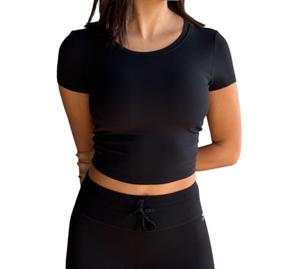 Fit Back Tie Cropped Tee