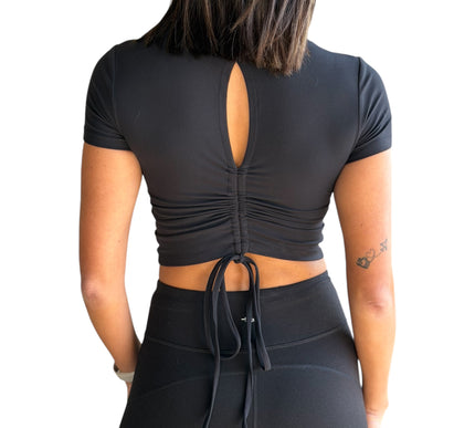 Fit Back Tie Cropped Tee