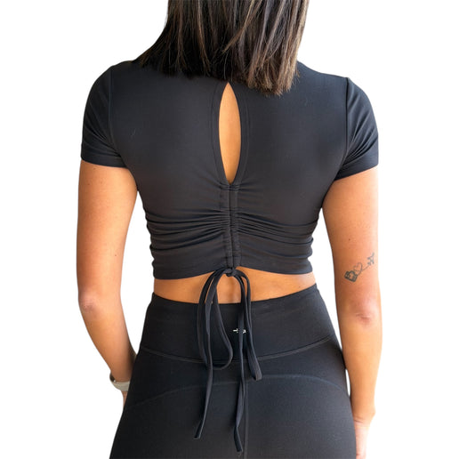 Fit Back Tie Cropped Tee