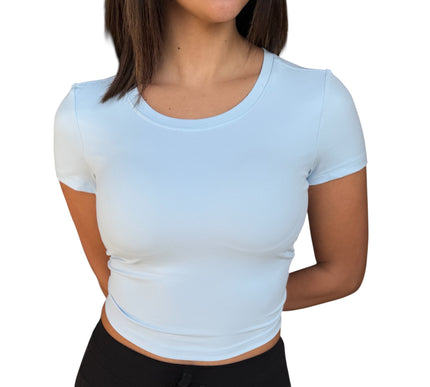 Fit Back Tie Cropped Tee