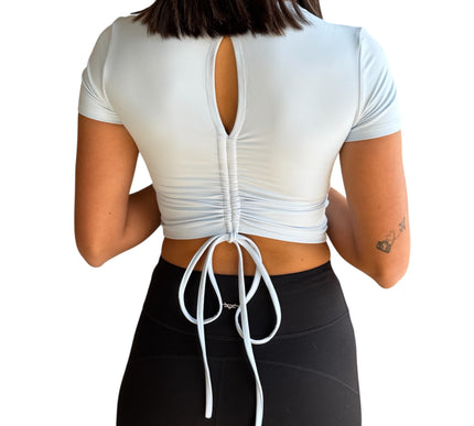 Fit Back Tie Cropped Tee