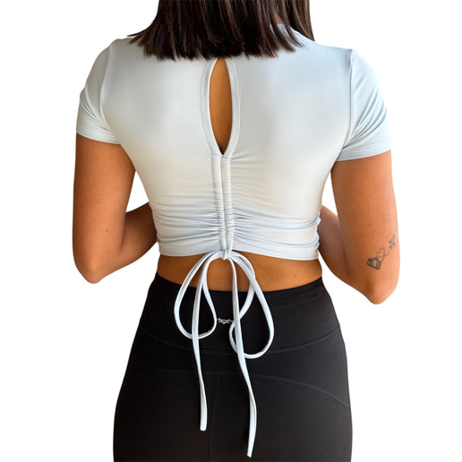 Fit Back Tie Cropped Tee