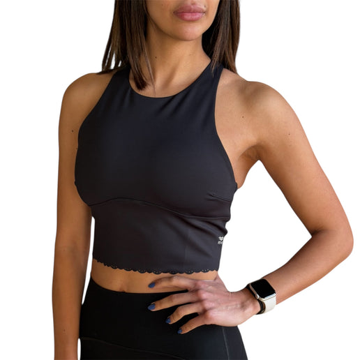 Scallop Hem Racerback Crop Top