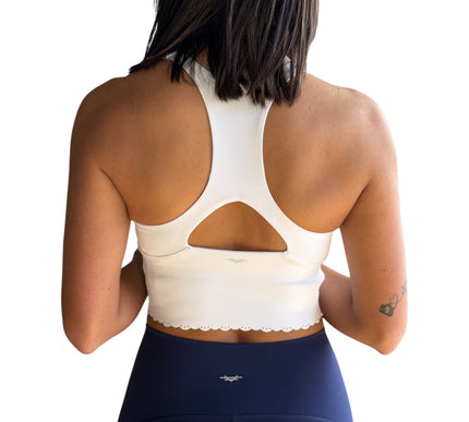 Scallop Hem Racerback Crop Top