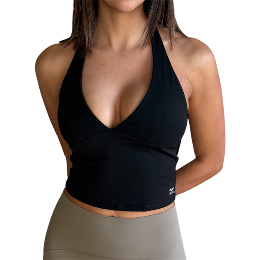 Deep-V Halter Crop Top