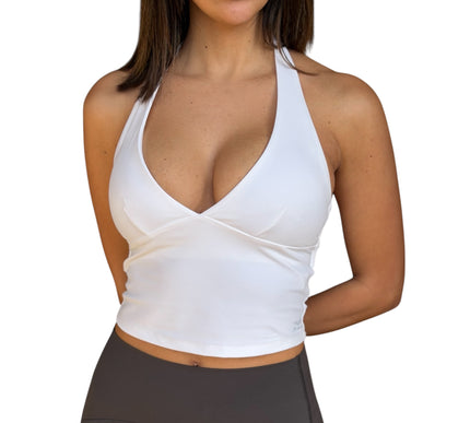 Deep-V Halter Crop Top