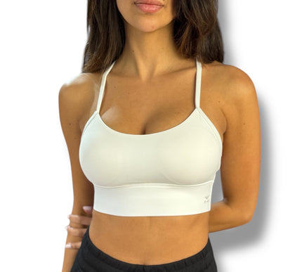 Slim Strap Bra - White