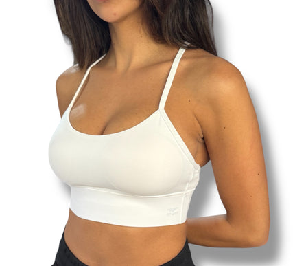Slim Strap Bra - White