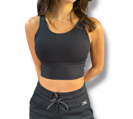 V Back Sports Bra - Black