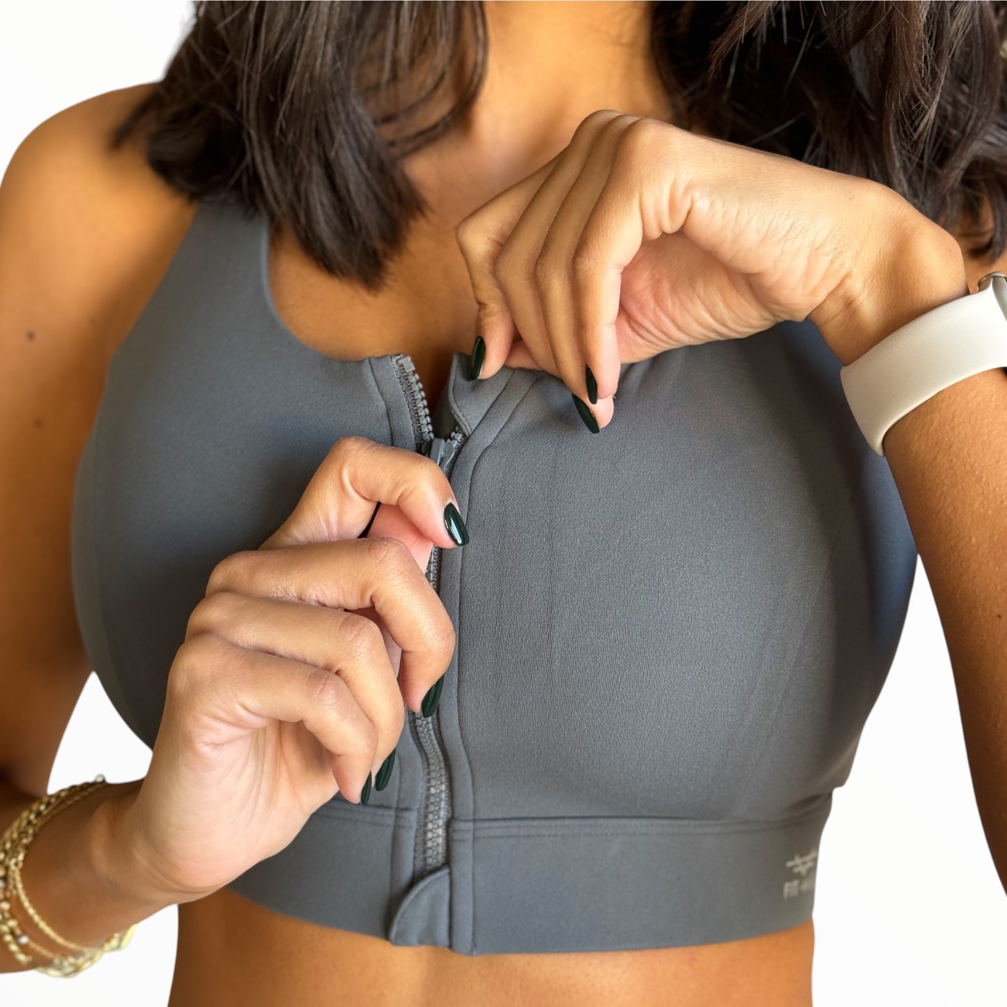 ZipFlex Racerback Bra - Shadow Grey