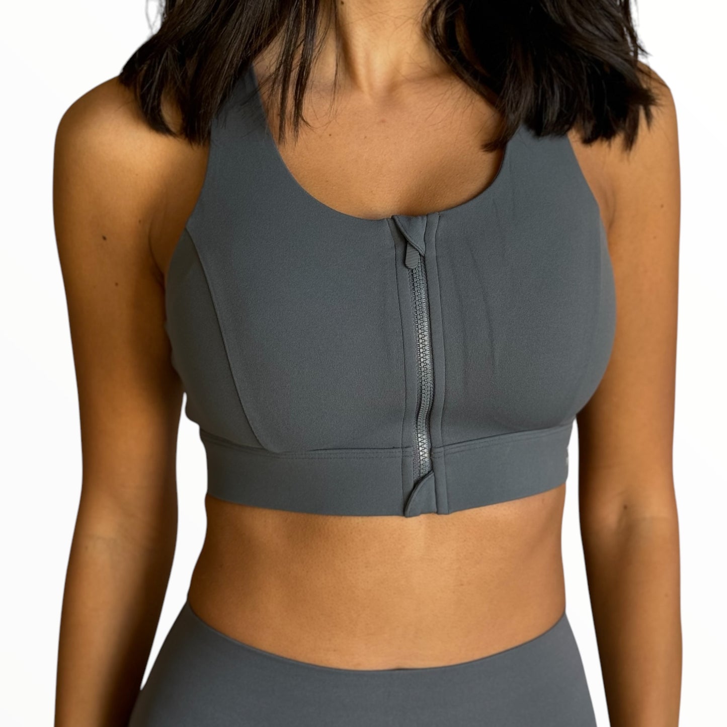 ZipFlex Racerback Bra - Shadow Grey