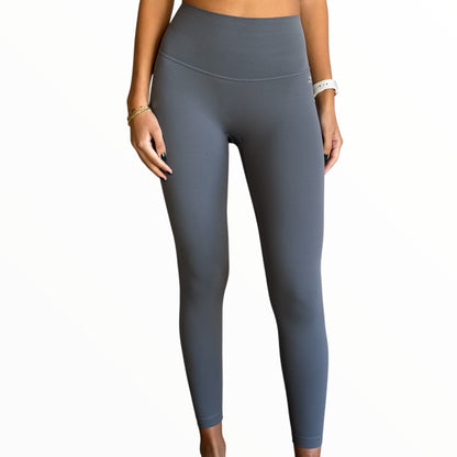 Seamless Front Basic Leggings - Shadow Grey