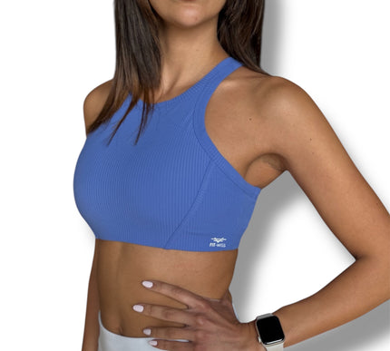 Core Rib Crop Top - Lapis Blue