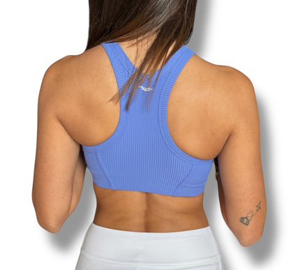 Core Rib Crop Top - Lapis Blue