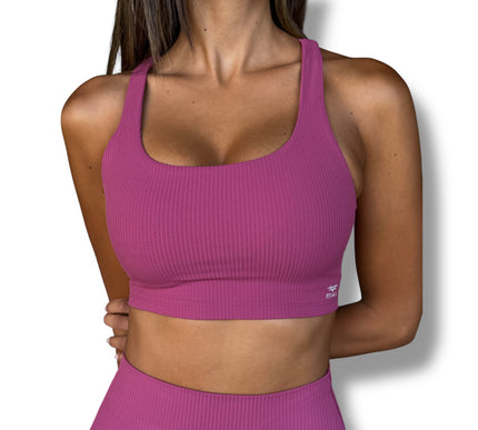 Strappy Back Rib Crop Top