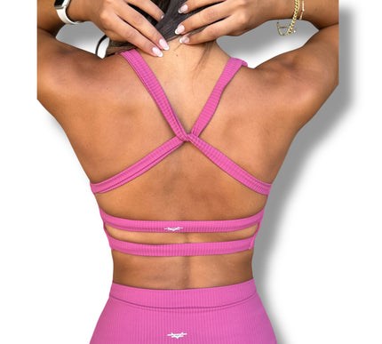 Strappy Back Rib Crop Top