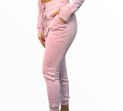 Fitted Fleece Set - Pink