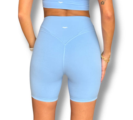 Sculpt High Waisted Biker Shorts - Cornflower Blue