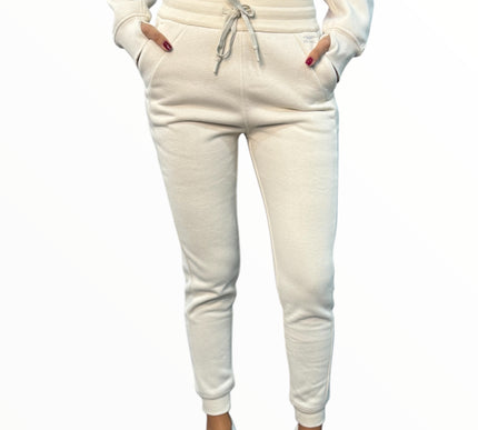 Fitted Fleece Joggers - Ivory