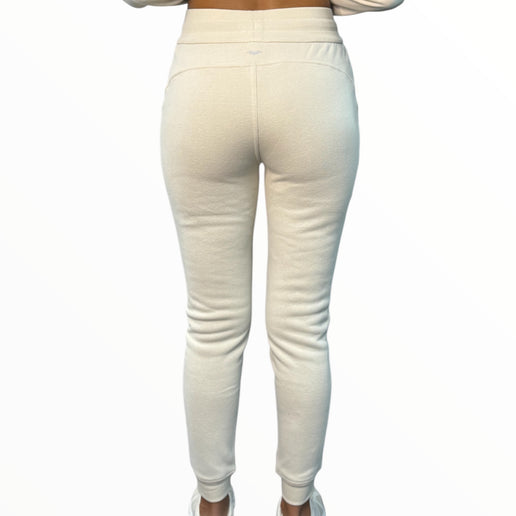 Fitted Fleece Joggers - Ivory