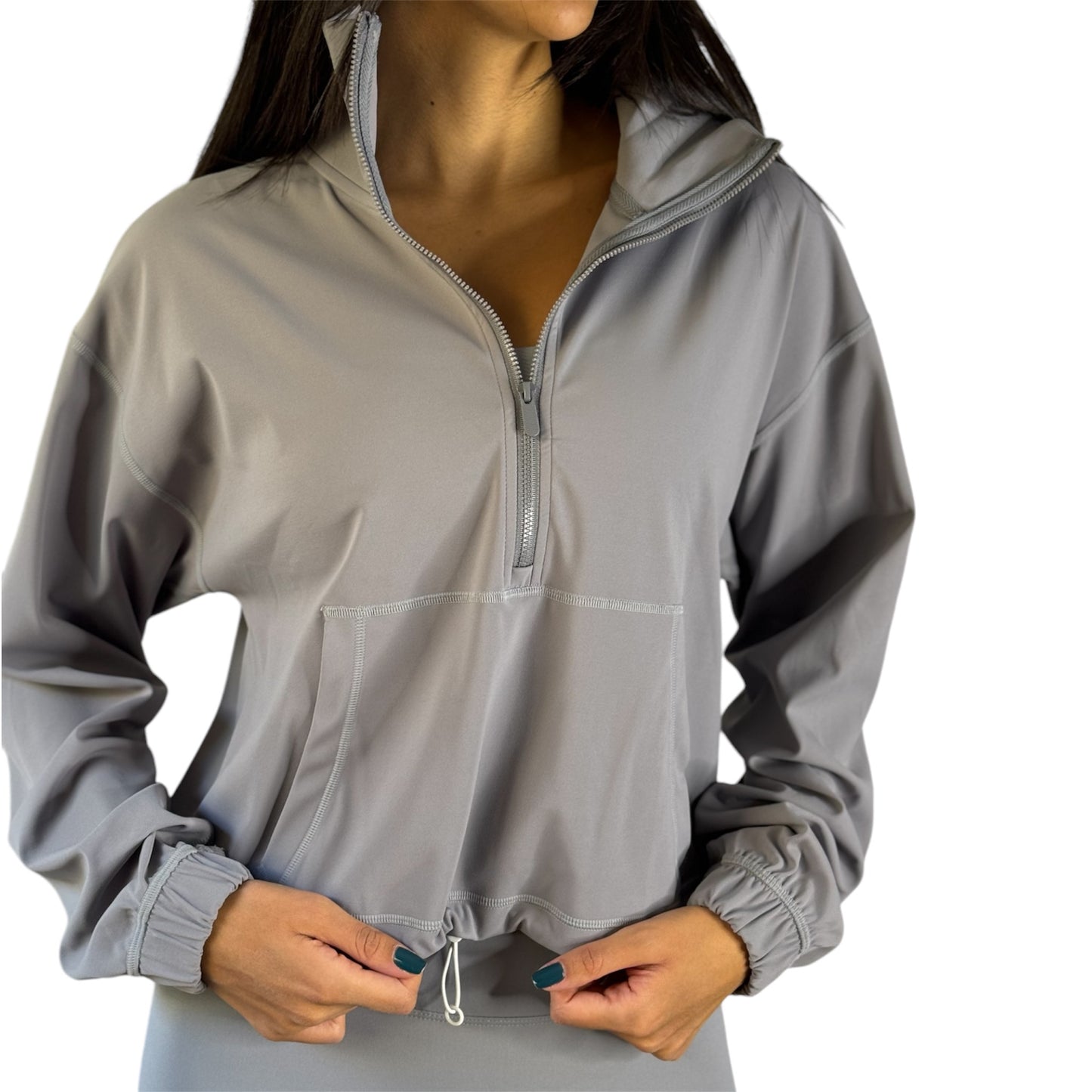 Half-Zip Sweatshirt - Grey