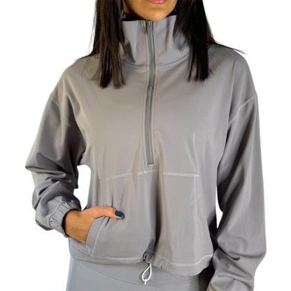 Half-Zip Sweatshirt - Grey