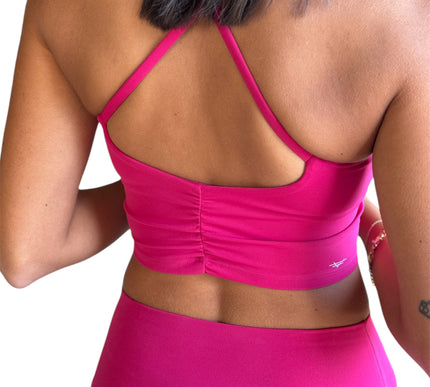 Scrunch Back Crop Top - Wild Berry