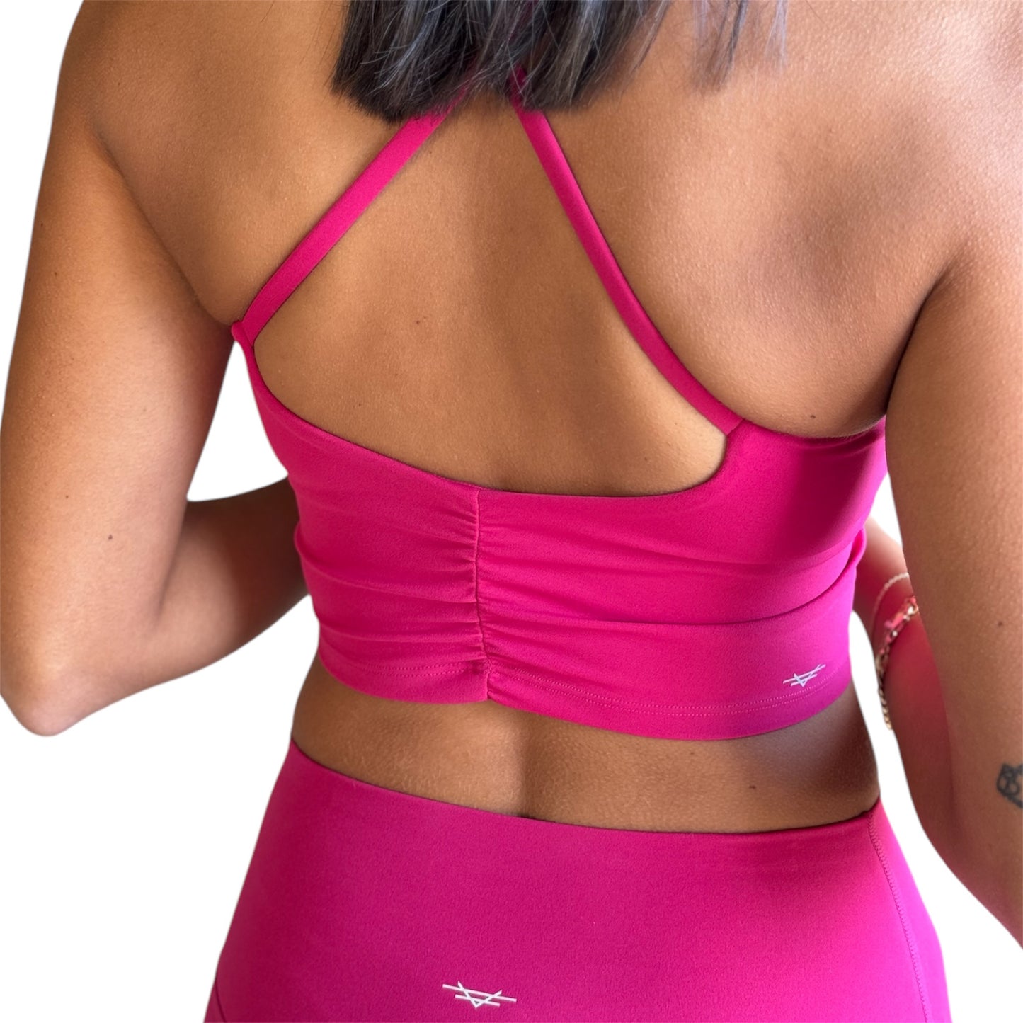 Scrunch Back Crop Top - Wild Berry