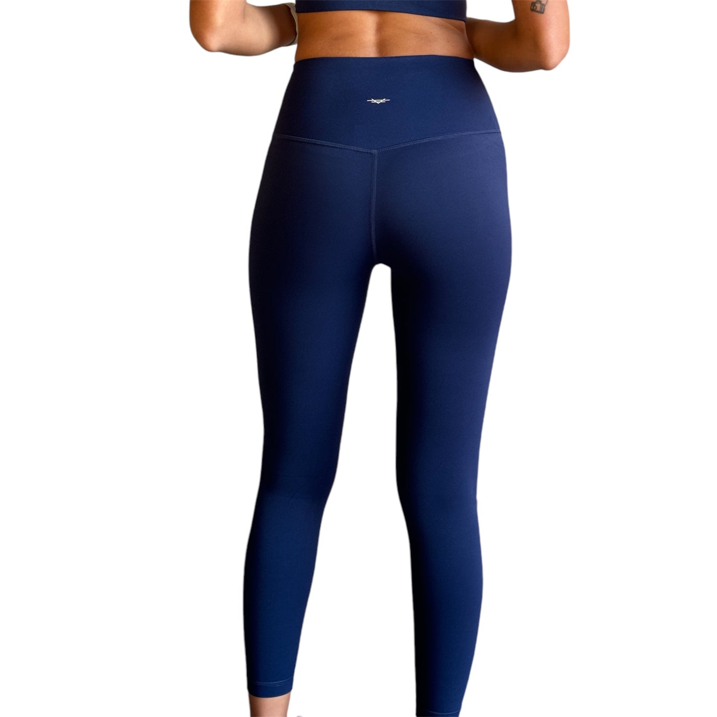 Seamless Front Basic Leggings - Midnight Blue