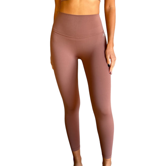 Seamless Front Basic Leggings - Saddle