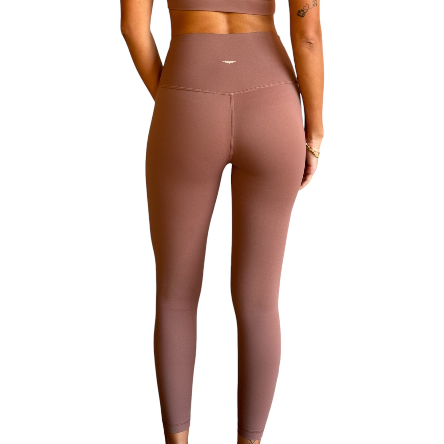 Seamless Front Basic Leggings - Saddle