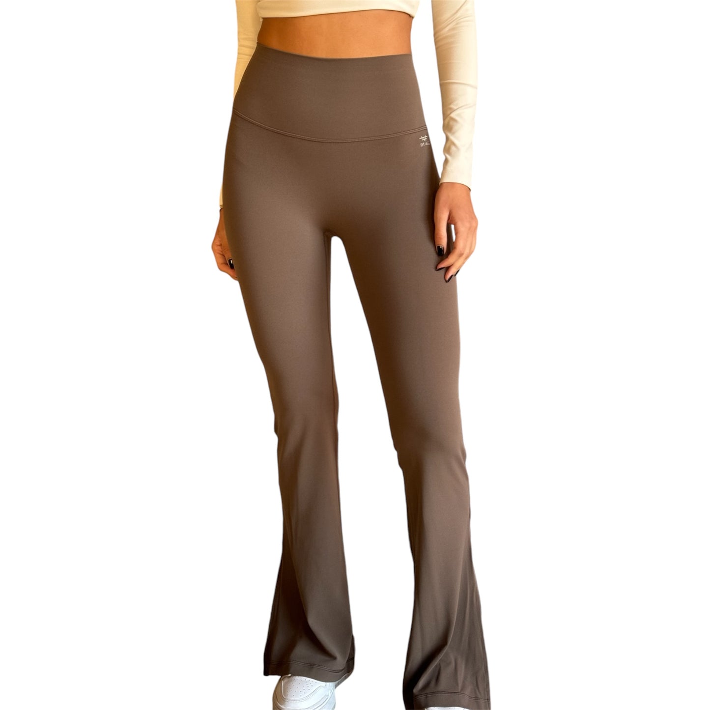 SplitFlare Leggings - Ash Brown