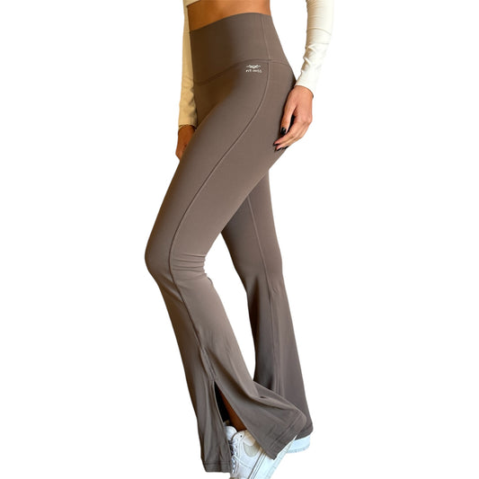 SplitFlare Leggings - Ash Brown