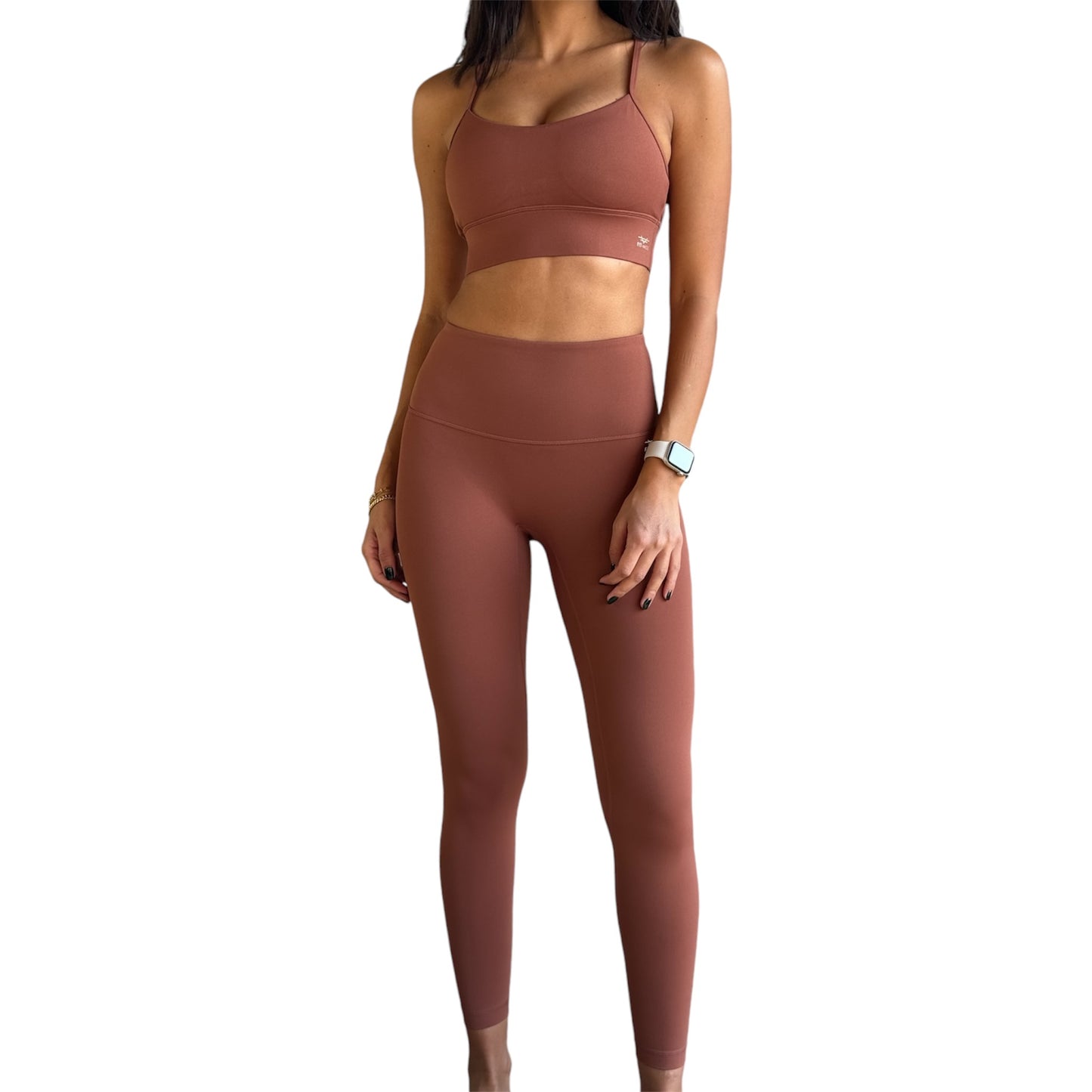 Seamless Front Basic Leggings - Ancient Copper