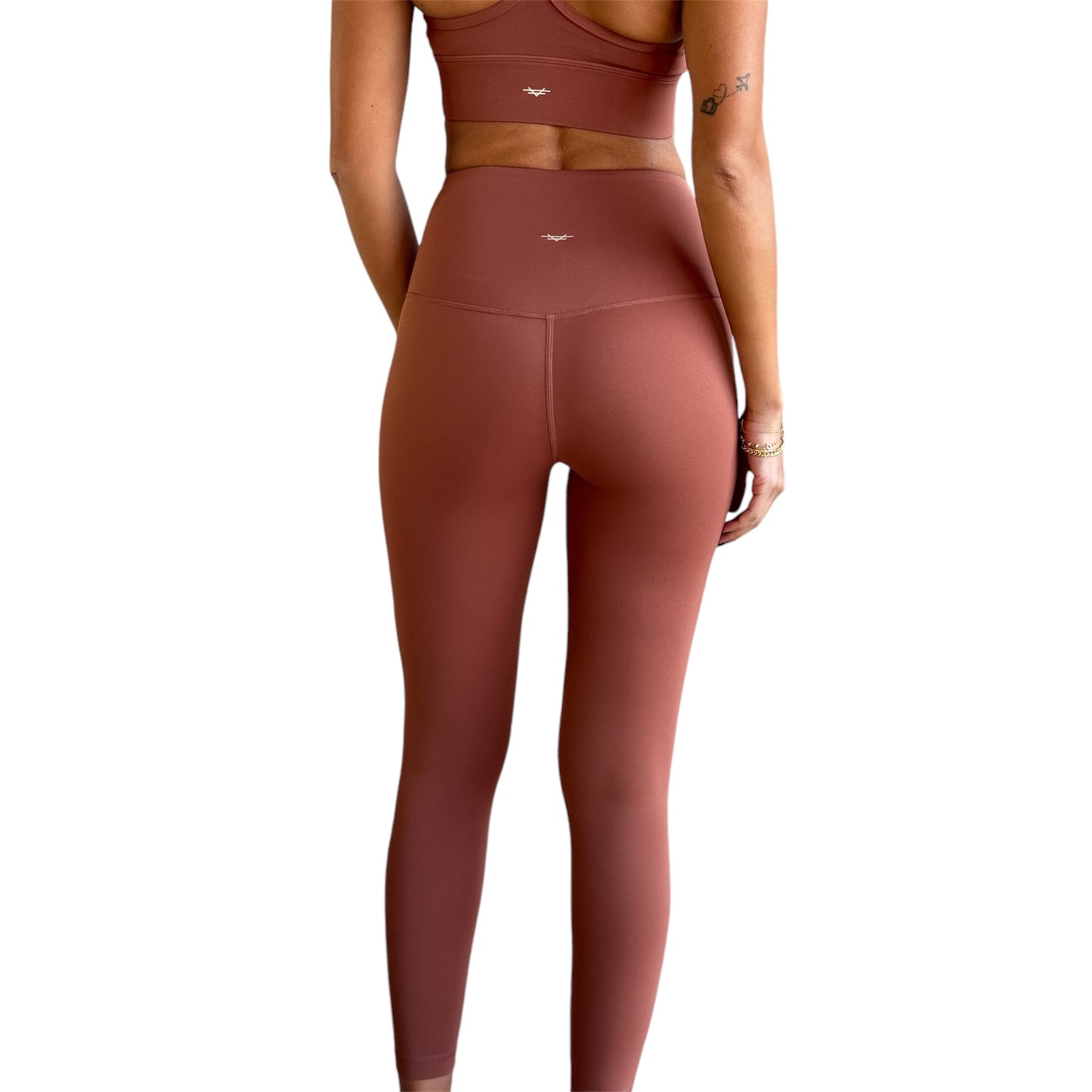 Seamless Front Basic Leggings - Ancient Copper