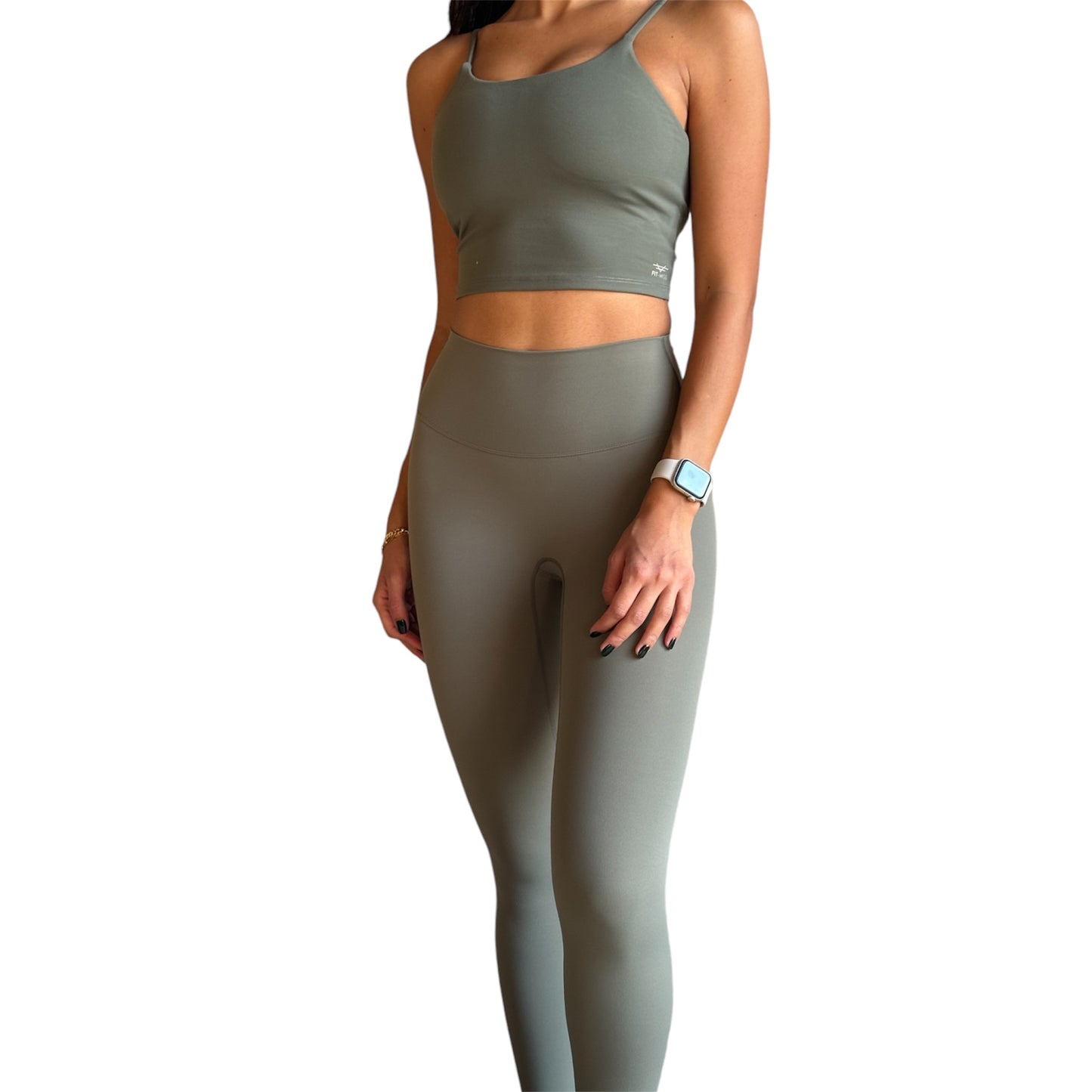 Basic Padded Crop Top - Tai Green