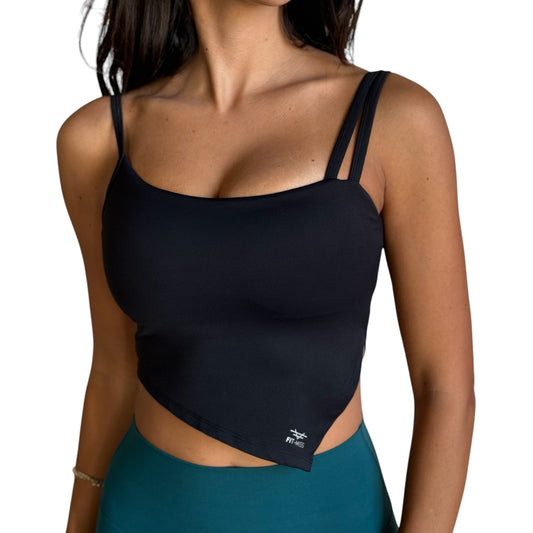 Side Split Top - Black