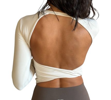 Open Back Crop Top - Ivory