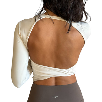 Open Back Crop Top - Ivory