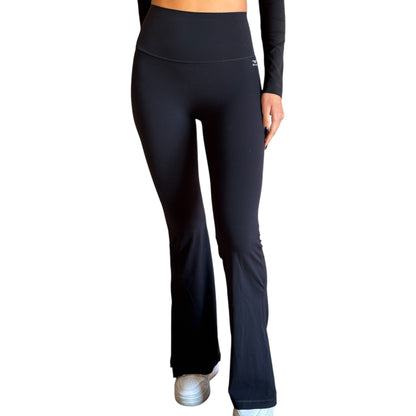 SplitFlare Leggings - Black